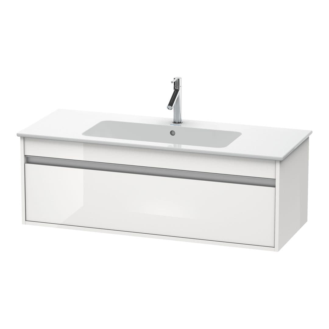 Duravit Ketho – Έπιπλο Νιπτήρα – 1200 mm, 1 συρτάρι, νιπτήρας κέντρο, 1200 x 475 x 410 mm – White High Gloss, Decor (KT642102222)
