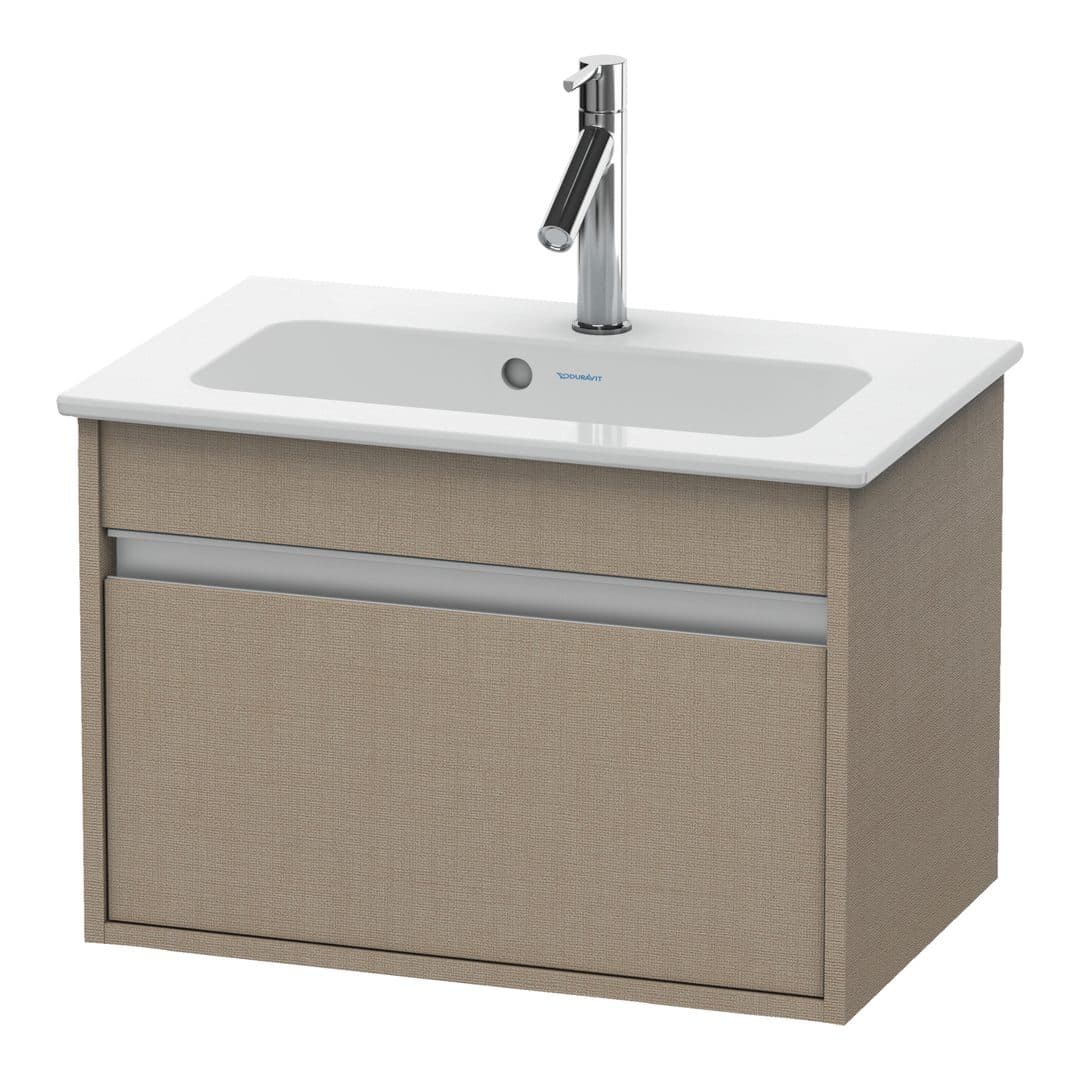 Duravit Ketho – Έπιπλο Νιπτήρα – 600 mm, 1 συρτάρι, νιπτήρας κέντρο, Compact – Linen Matt, Decor (KT642207575)