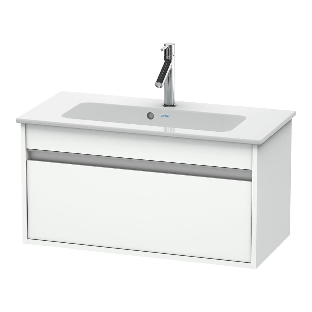 Duravit Ketho – Έπιπλο Νιπτήρα – 800 mm, 1 συρτάρι, νιπτήρας κέντρο, Compact – White Matt, Decor (KT642301818)