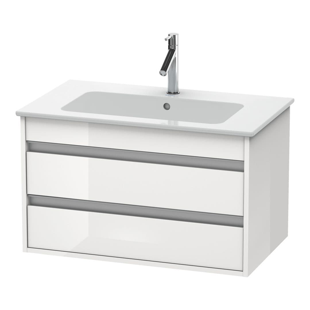 Duravit Ketho – Έπιπλο Νιπτήρα – 800 mm, 2 συρτάρια, νιπτήρας κέντρο, 800 x 475 x 480 mm – White High Gloss, Decor (KT642902222)