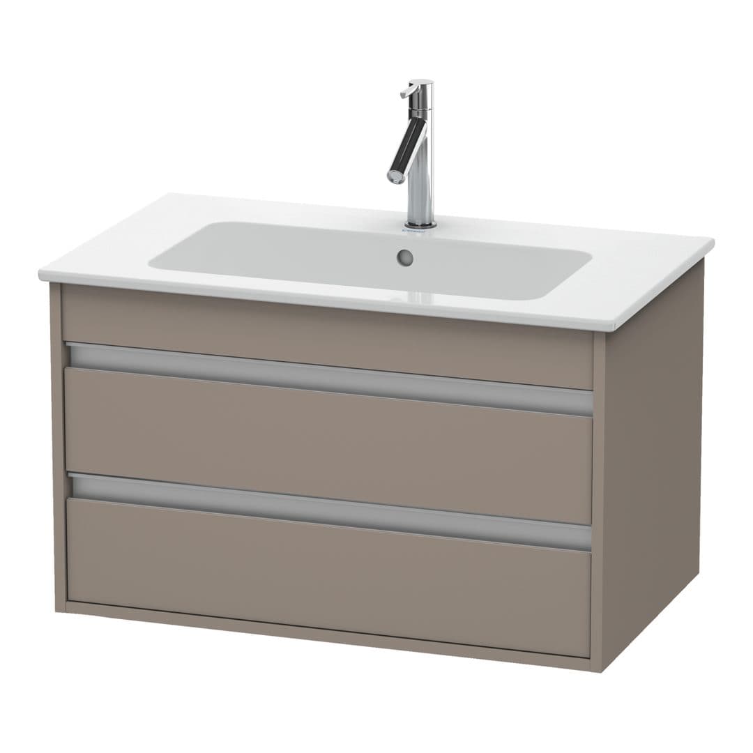 Duravit Ketho – Έπιπλο Νιπτήρα – 800 mm, 2 συρτάρια, νιπτήρας κέντρο, 800 x 475 x 480 mm – Basalte Matt, Decor (KT642904343)