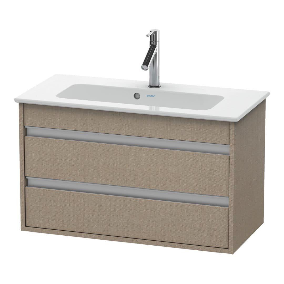Duravit Ketho – Έπιπλο Νιπτήρα – 800 mm, 2 συρτάρια, νιπτήρας κέντρο, Compact – Linen Matt, Decor (KT645307575)