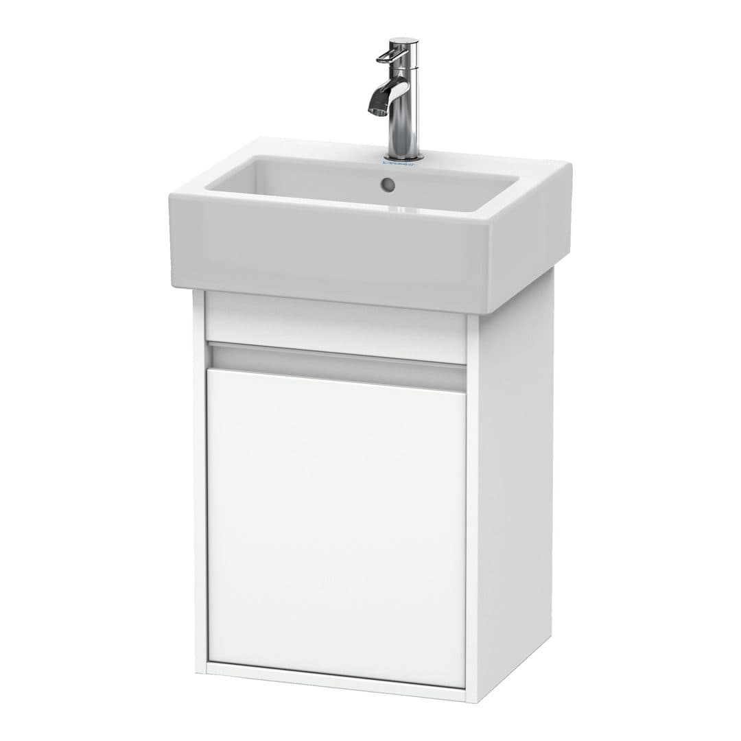 Duravit Ketho – Έπιπλο Νιπτήρα – 400 mm, 1 πόρτα, αριστερή, 400 x 320 x 550 mm – White Matt, Decor (KT6630L1818)