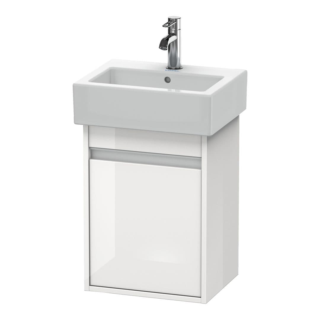 Duravit Ketho – Έπιπλο Νιπτήρα – 400 mm, 1 πόρτα, αριστερή, 400 x 320 x 550 mm – White High Gloss, Decor (KT6630L2222)