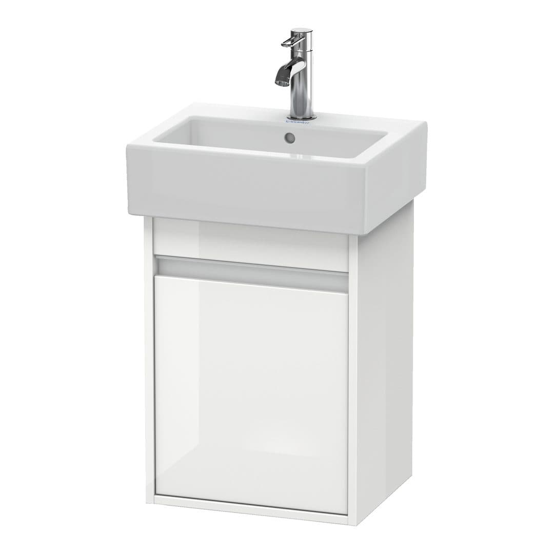 Duravit Ketho – Έπιπλο Νιπτήρα – 400 mm, 1 πόρτα, δεξιά, 400 x 320 x 550 mm – White High Gloss, Decor (KT6630R2222)