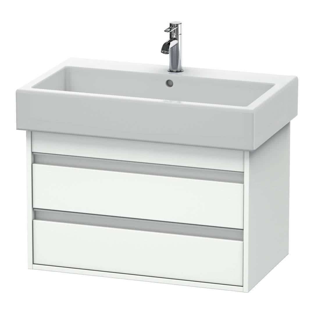 Duravit Ketho – Έπιπλο Νιπτήρα – 750 mm, 2 συρτάρια, νιπτήρας κέντρο – White Matt, Decor (KT663701818)