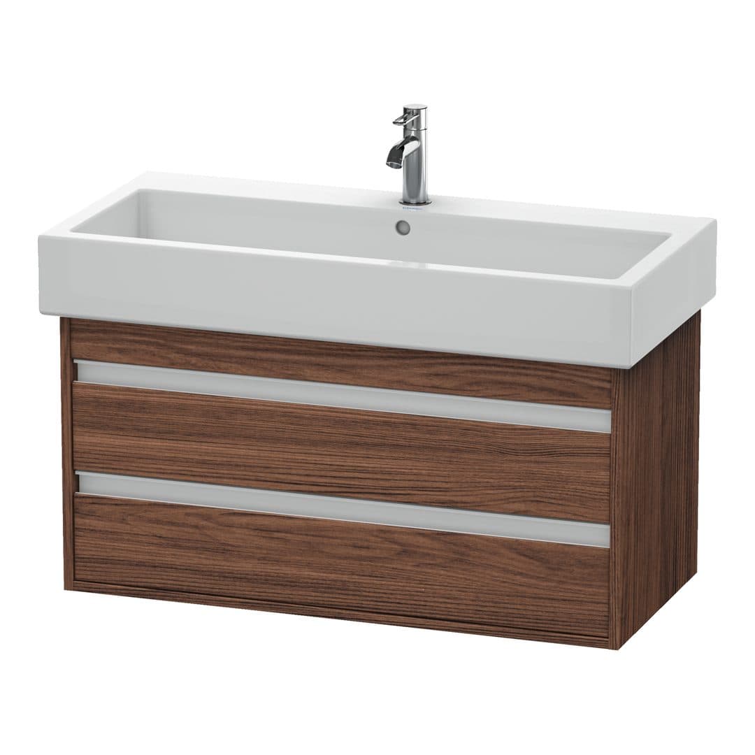 Duravit Ketho – Έπιπλο Νιπτήρα – 950 mm, 2 συρτάρια, νιπτήρας κέντρο – Walnut dark Matt, Decor (KT663802121)