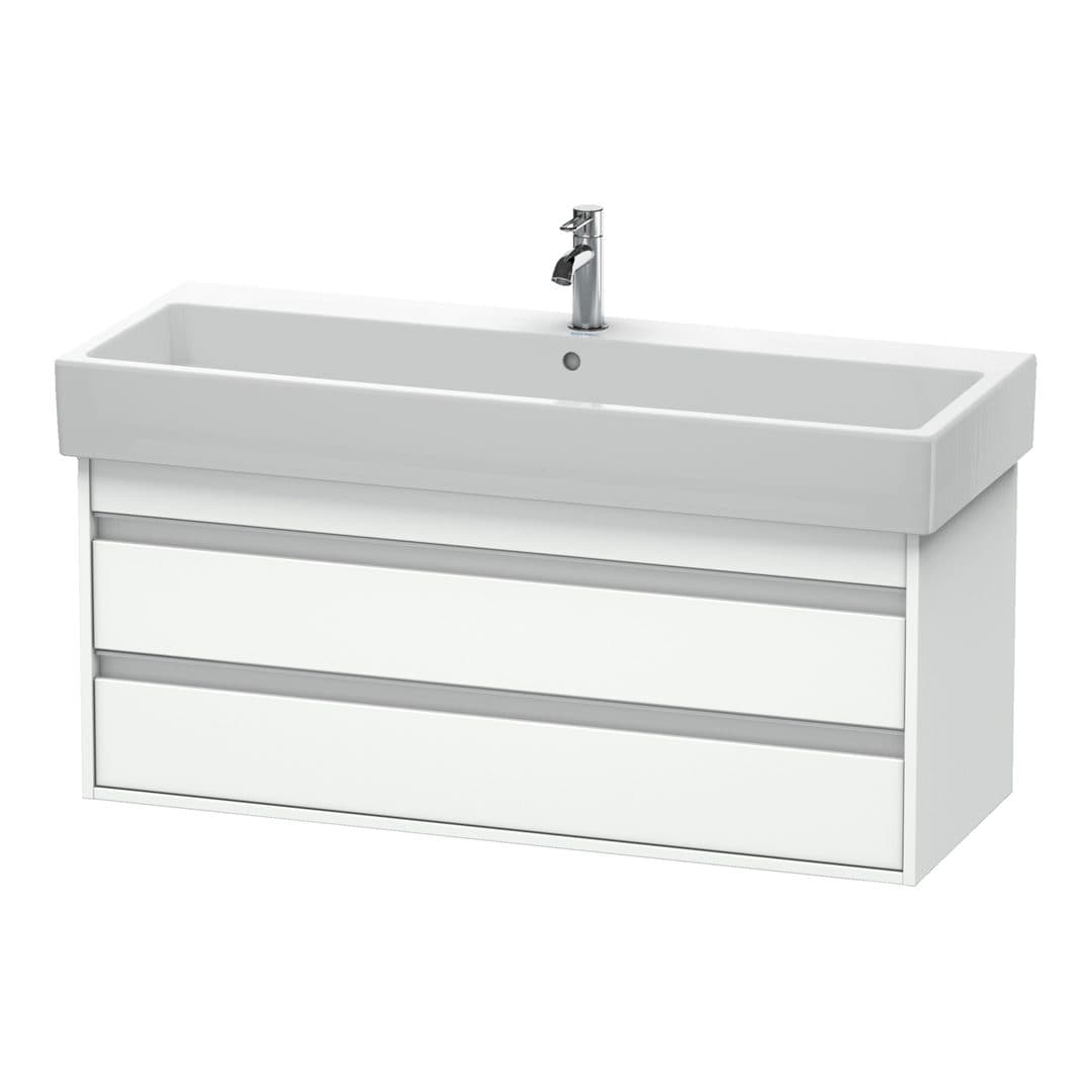Duravit Ketho – Έπιπλο Νιπτήρα – 1150 mm, 2 συρτάρια, νιπτήρας κέντρο, 1150 x 440 x 480 mm – White Matt, Decor (KT663901818)