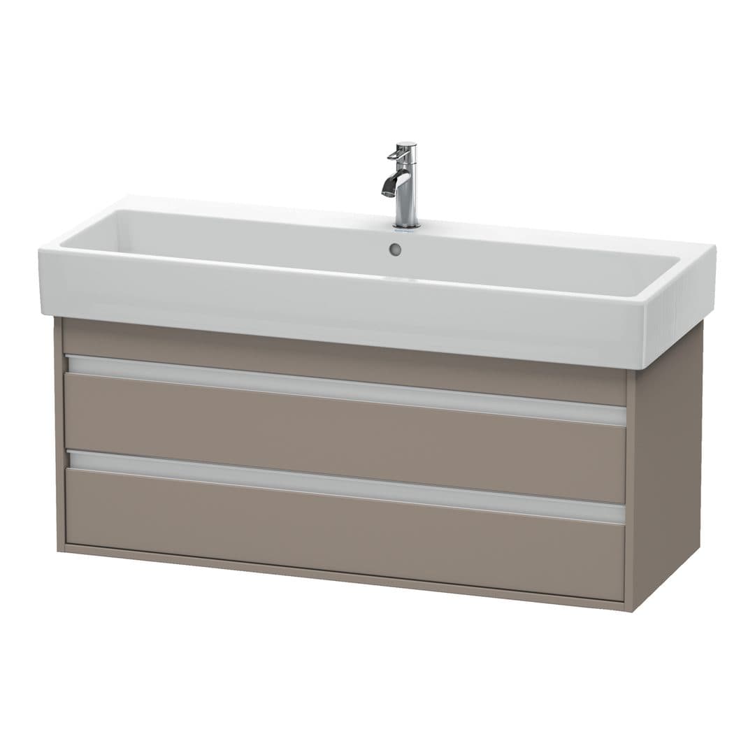 Duravit Ketho – Έπιπλο Νιπτήρα – 1150 mm, 2 συρτάρια, νιπτήρας κέντρο, 1150 x 440 x 480 mm – Basalte Matt, Decor (KT663904343)