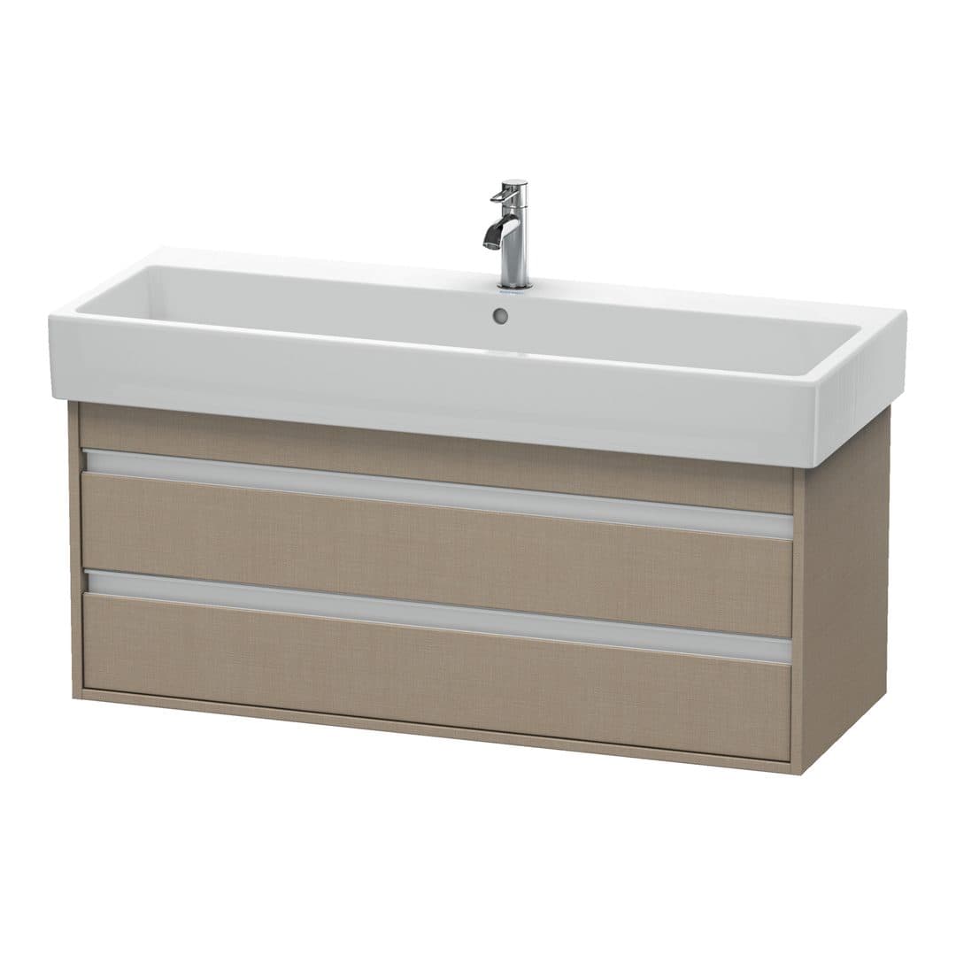 Duravit Ketho – Έπιπλο Νιπτήρα – 1150 mm, 2 συρτάρια, νιπτήρας κέντρο, 1150 x 440 x 480 mm – Linen Matt, Decor (KT663907575)