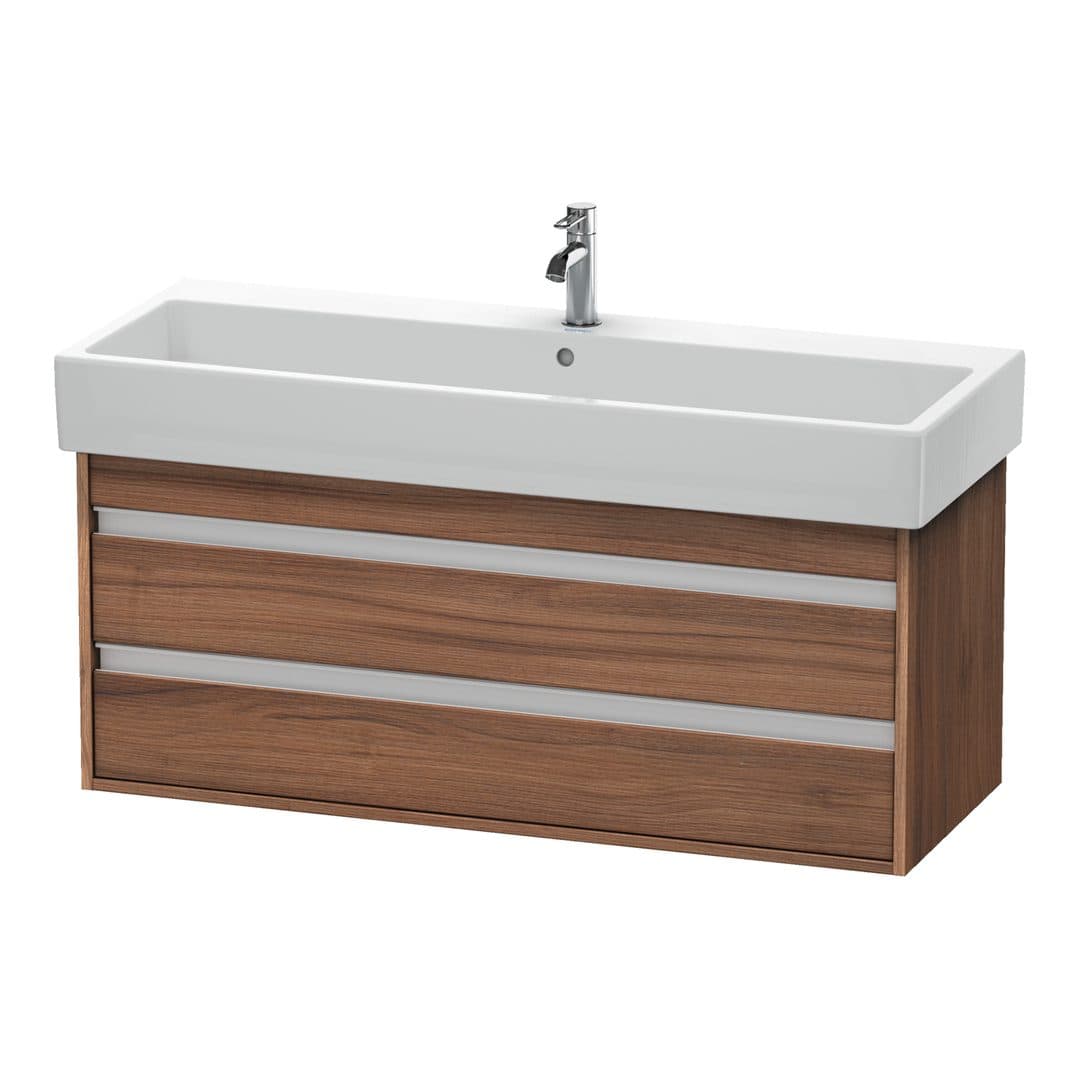 Duravit Ketho – Έπιπλο Νιπτήρα – 1150 mm, 2 συρτάρια, νιπτήρας κέντρο, 1150 x 440 x 480 mm – Walnut Matt, Decor (KT663907979)