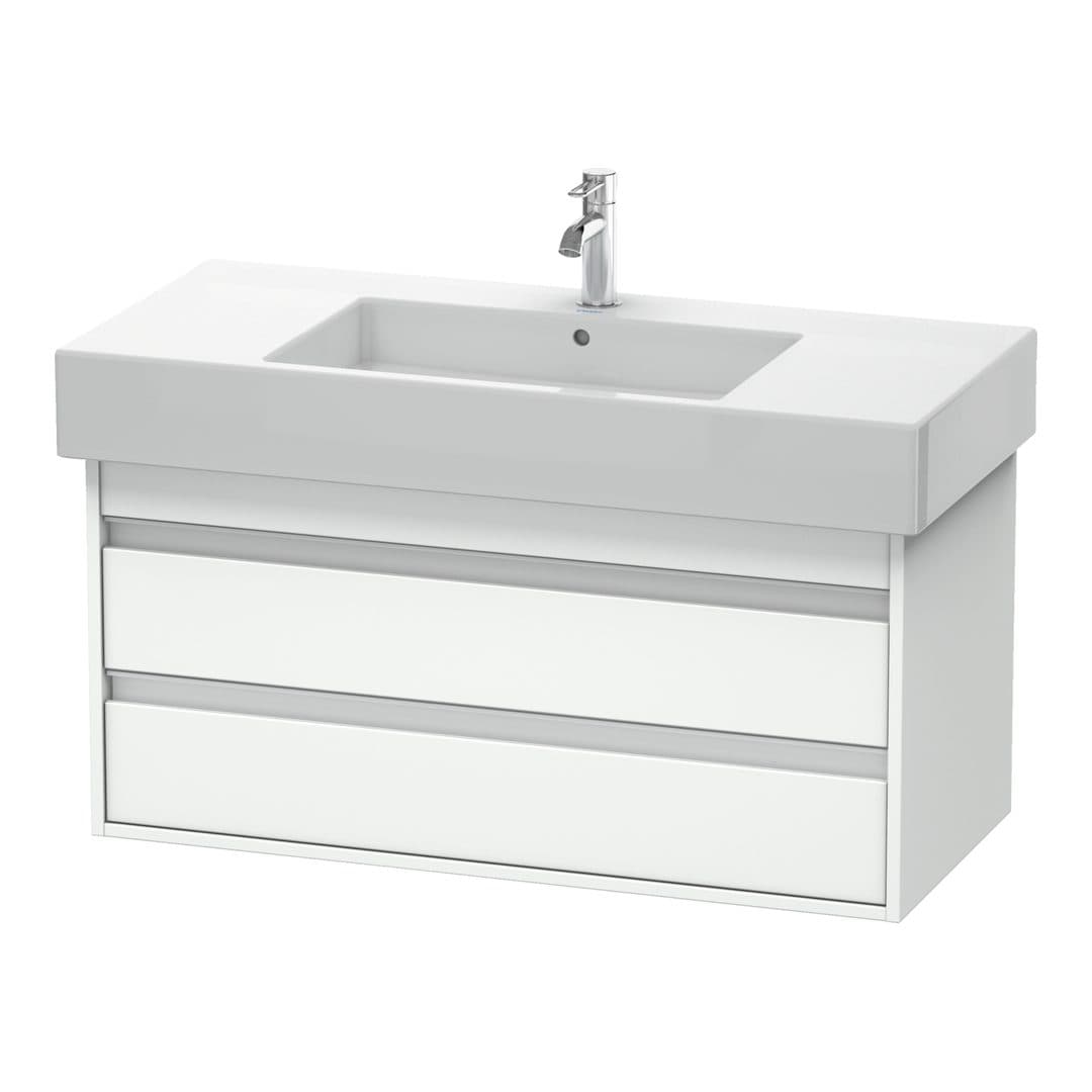 Duravit Ketho – Έπιπλο Νιπτήρα – 1000 mm, 2 συρτάρια, νιπτήρας κέντρο, 1000 x 455 x 480 mm, μοντέλο KT6641 – White Matt, Decor (KT664101818)