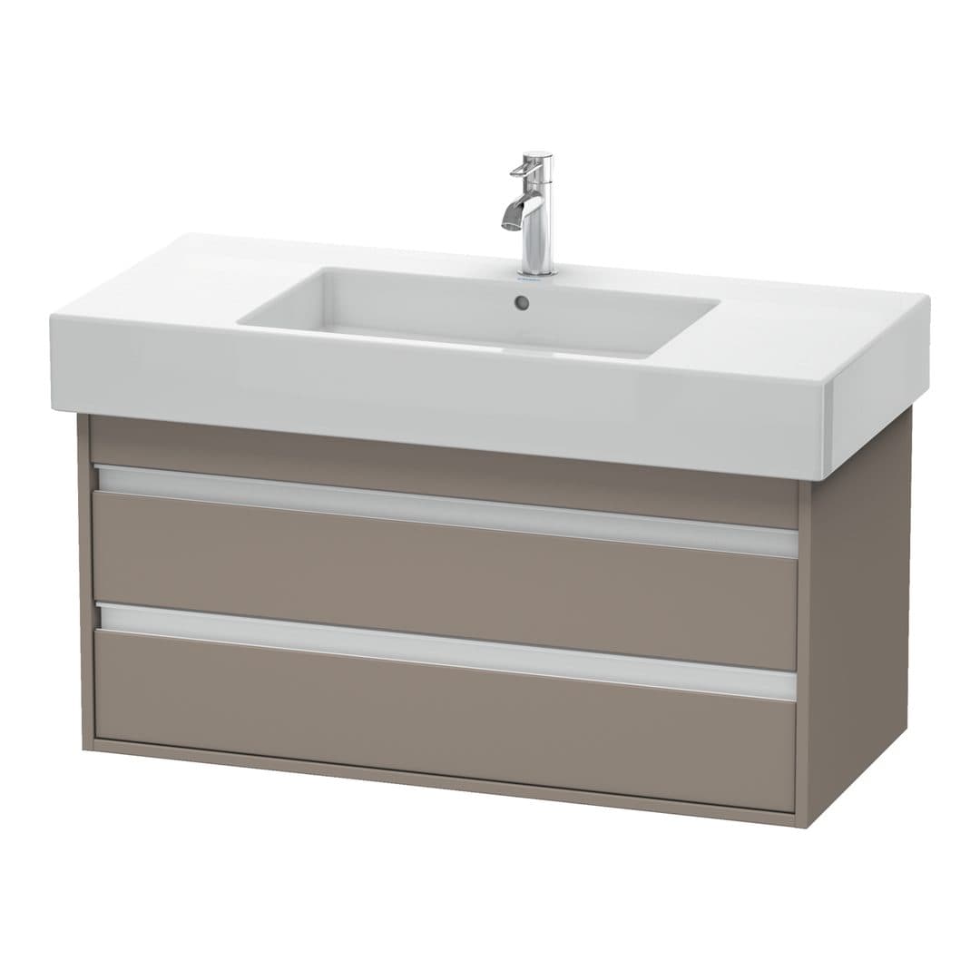 Duravit Ketho – Έπιπλο Νιπτήρα – 1000 mm, 2 συρτάρια, νιπτήρας κέντρο, 1000 x 455 x 480 mm, μοντέλο KT6641 – Basalte Matt, Decor (KT664104343)