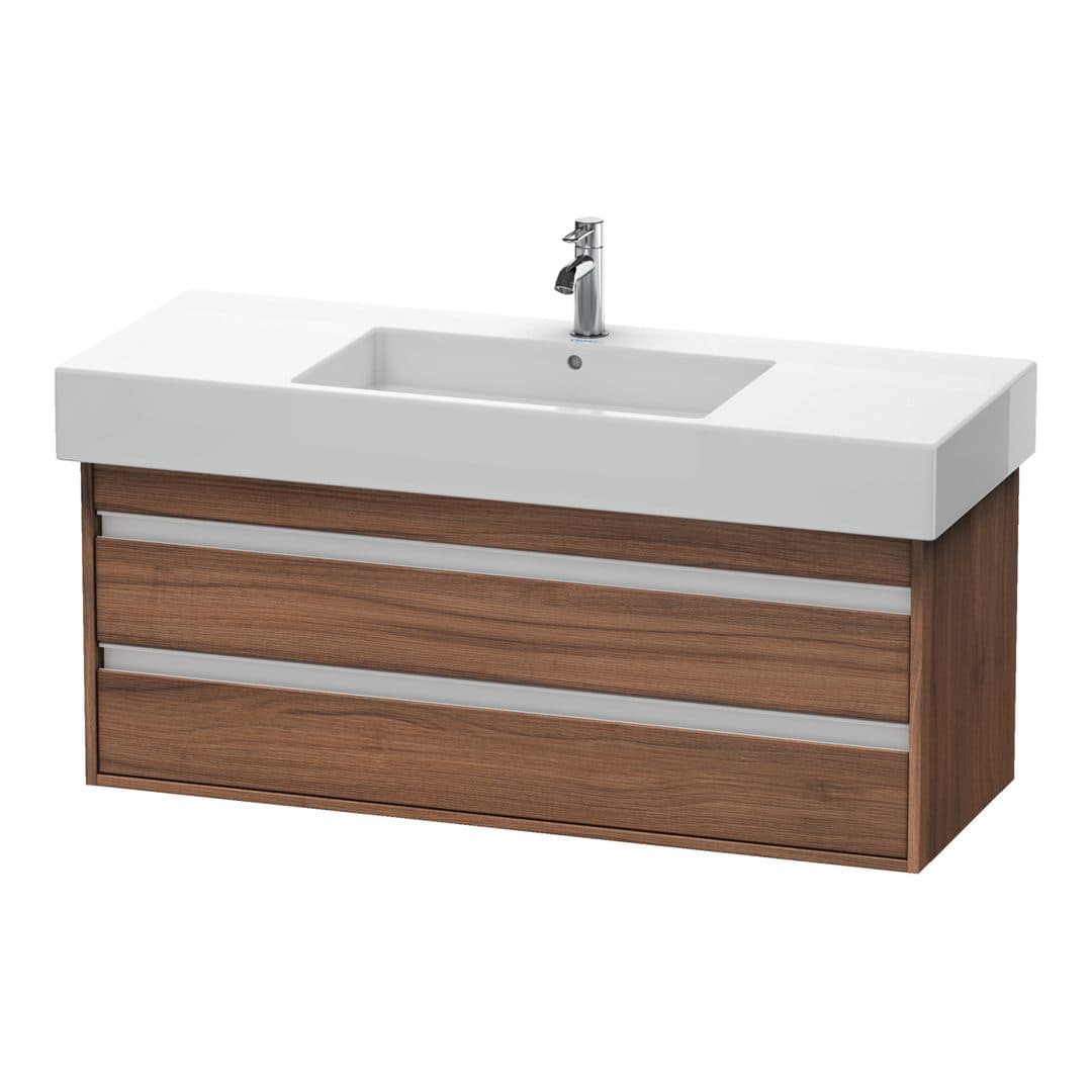 Duravit Ketho – Έπιπλο Νιπτήρα – 1200 mm, 2 συρτάρια, νιπτήρας κέντρο, 1200 x 455 x 480 mm – Walnut Matt, Decor (KT664207979)