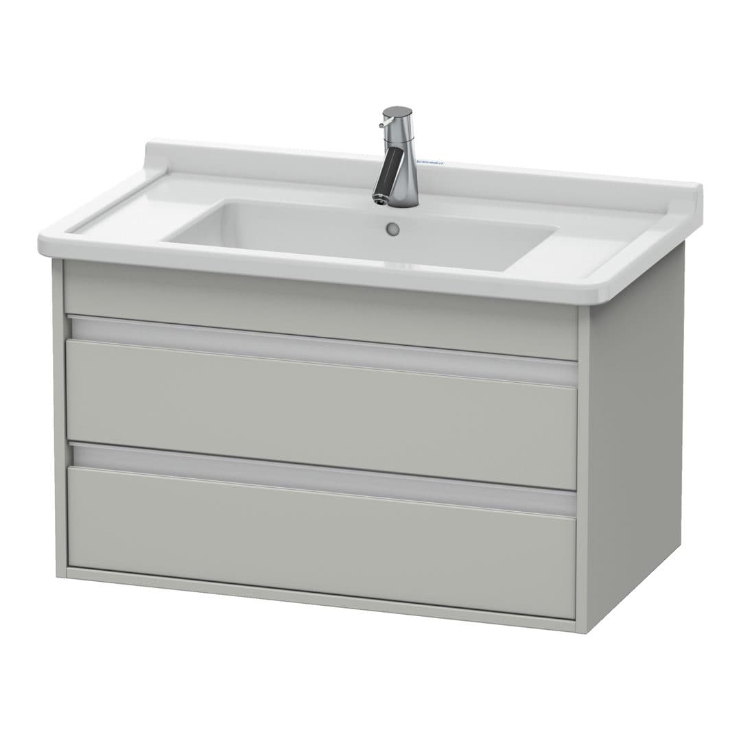 Duravit Ketho – Έπιπλο Νιπτήρα – 800 mm, 2 συρτάρια, νιπτήρας κέντρο, 800 x 455 x 480 mm, μοντέλο KT6644 – Concrete grey Matt, Decor (KT664400707)