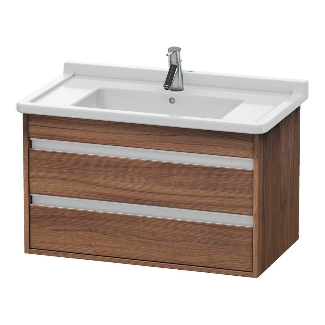 Duravit Ketho – Έπιπλο Νιπτήρα – 800 mm, 2 συρτάρια, νιπτήρας κέντρο, 800 x 455 x 480 mm, μοντέλο KT6644 – Walnut Matt, Decor (KT664407979)