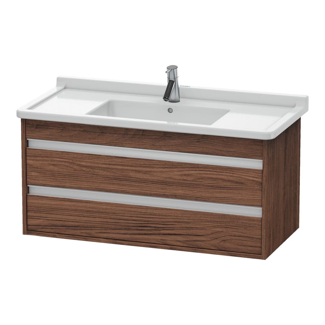 Duravit Ketho – Έπιπλο Νιπτήρα – 1000 mm, 2 συρτάρια, νιπτήρας κέντρο, 1000 x 455 x 480 mm, μοντέλο KT6645 – Walnut dark Matt, Decor (KT664502121)
