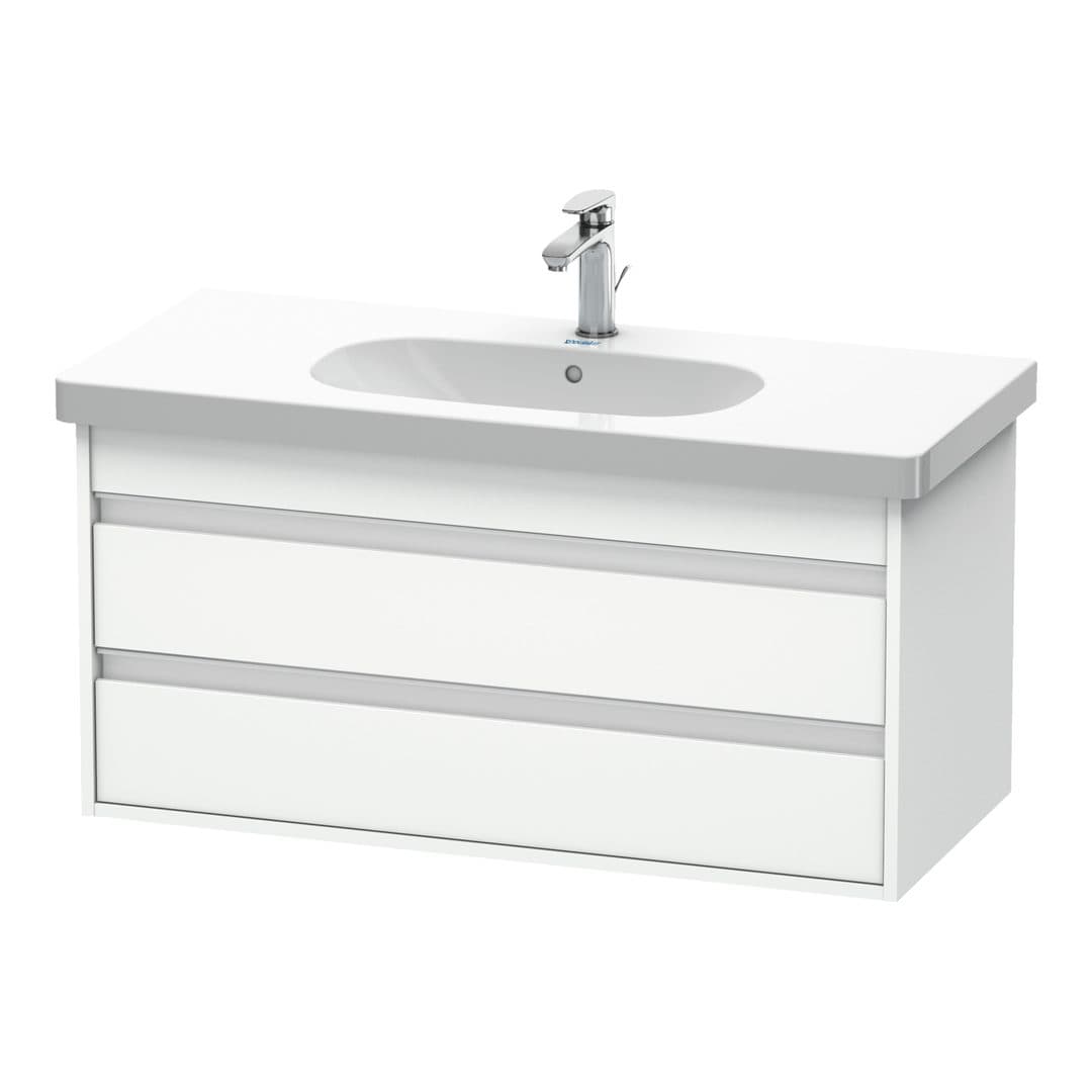 Duravit Ketho – Έπιπλο Νιπτήρα – 1000 mm, 2 συρτάρια, νιπτήρας κέντρο, 1000 x 455 x 480 mm, μοντέλο KT6648 – White Matt, Decor (KT664801818)