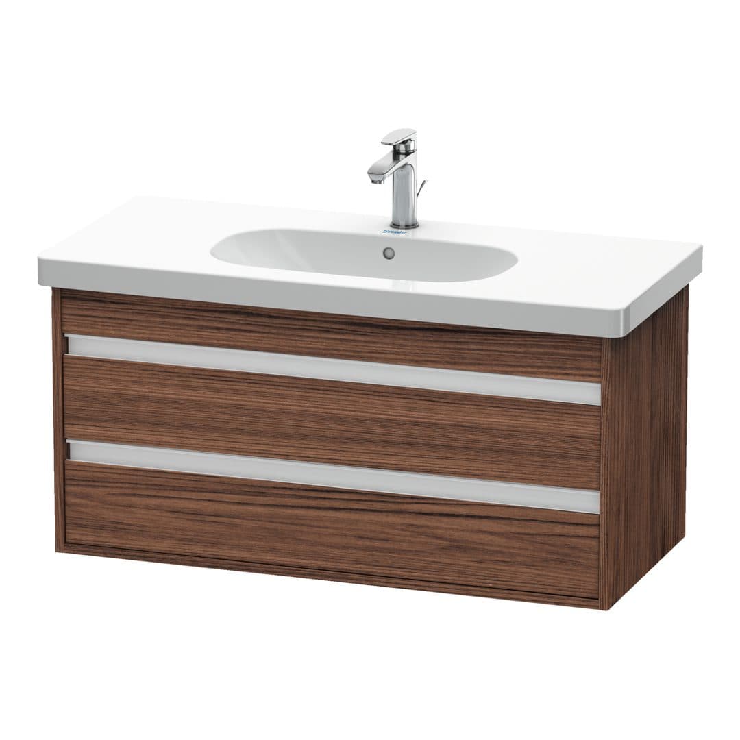 Duravit Ketho – Έπιπλο Νιπτήρα – 1000 mm, 2 συρτάρια, νιπτήρας κέντρο, 1000 x 455 x 480 mm, μοντέλο KT6648 – Walnut dark Matt, Decor (KT664802121)