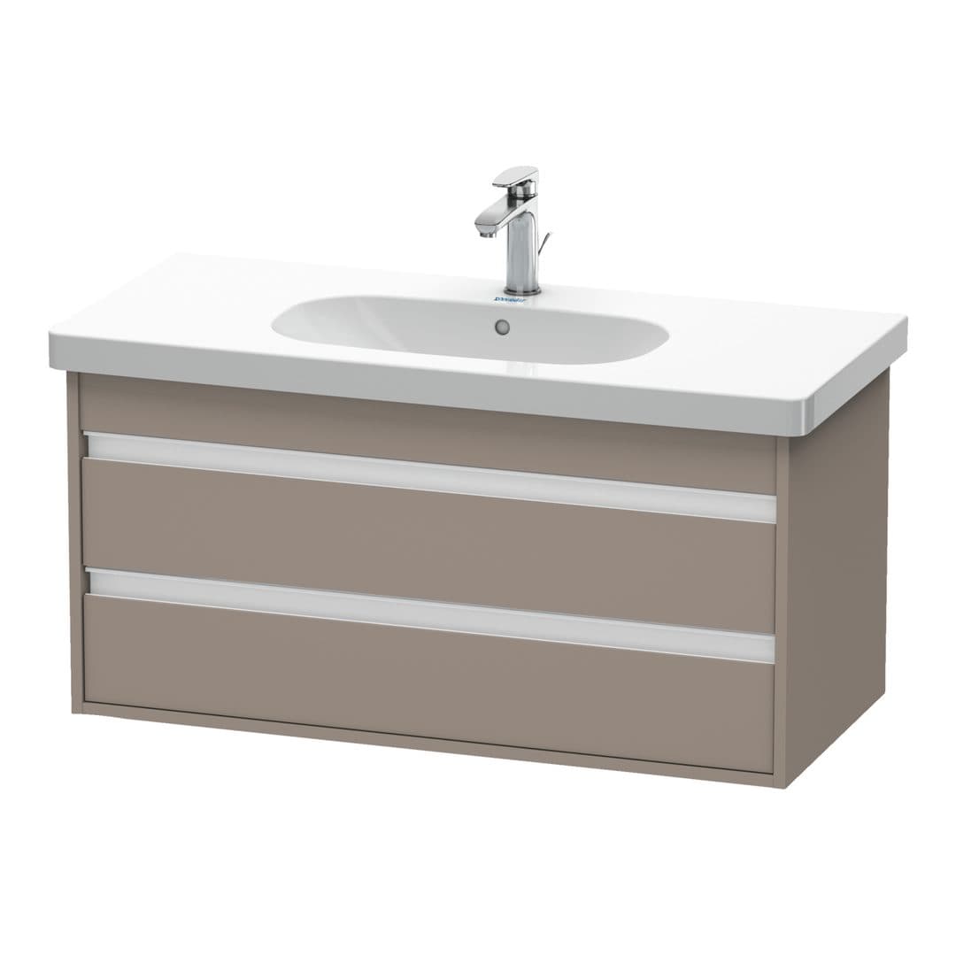 Duravit Ketho – Έπιπλο Νιπτήρα – 1000 mm, 2 συρτάρια, νιπτήρας κέντρο, 1000 x 455 x 480 mm, μοντέλο KT6648 – Basalte Matt, Decor (KT664804343)