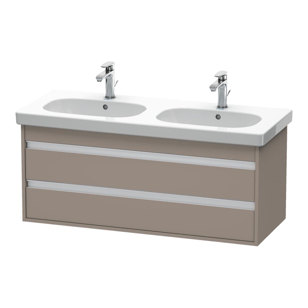 Duravit Ketho – Έπιπλο Νιπτήρα – 1150 mm, 2 συρτάρια, νιπτήρας κέντρο, 1150 x 455 x 480 mm – Basalte Matt, Decor (KT664904343)