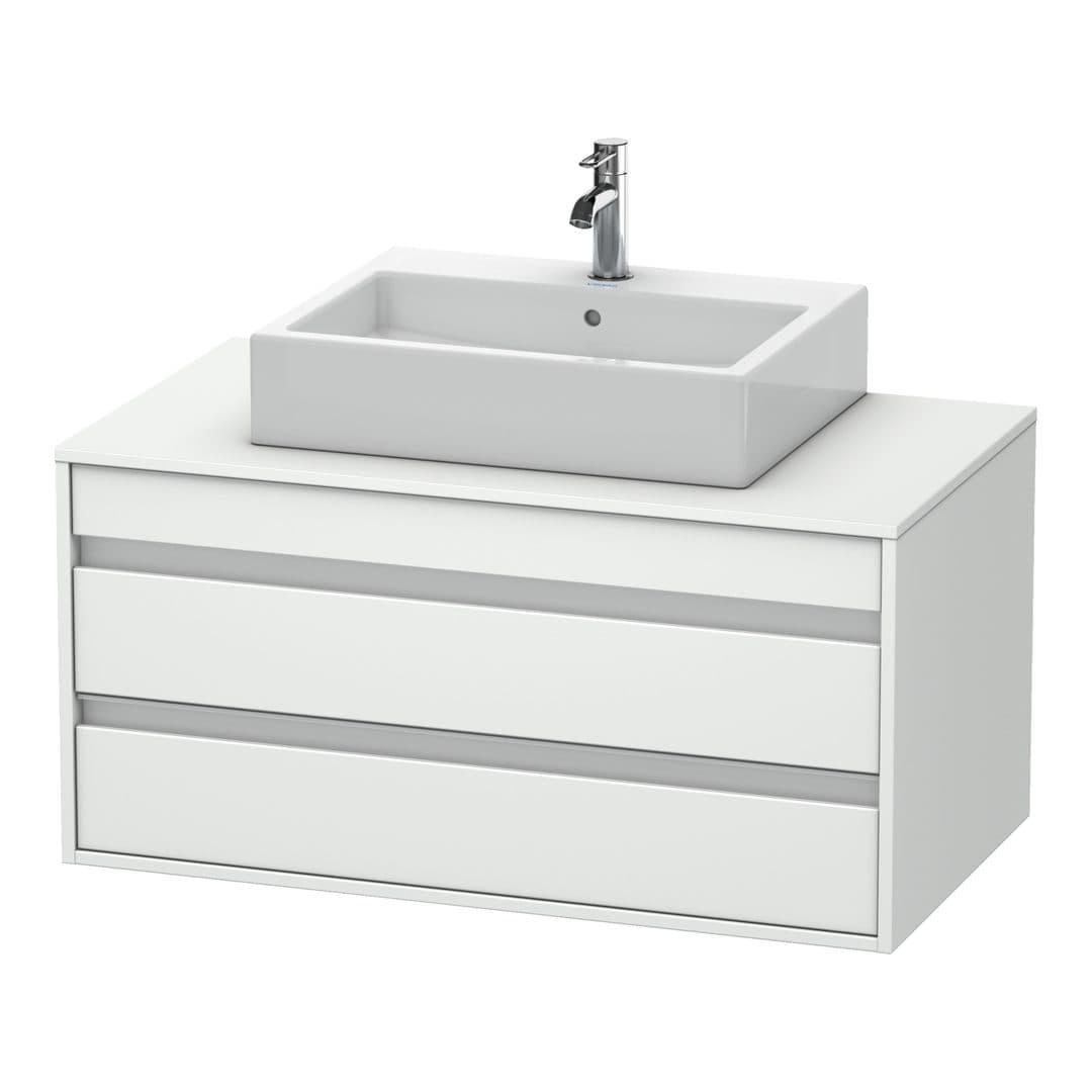 Duravit Ketho – Έπιπλο Νιπτήρα – 1000 mm, για κονσόλα, 2 συρτάρια, νιπτήρας κέντρο, μοντέλο KT6655 – White Matt, Decor (KT665501818)
