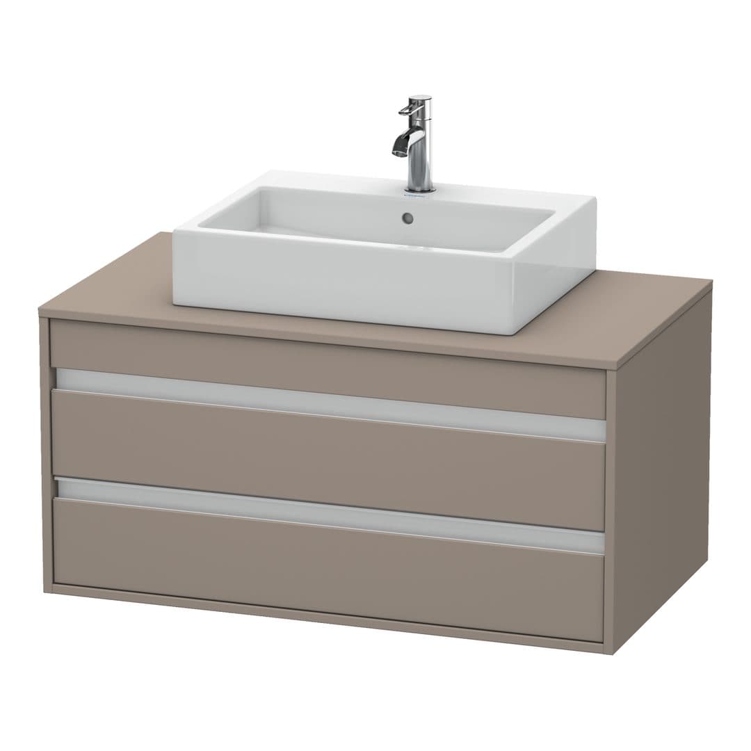 Duravit Ketho – Έπιπλο Νιπτήρα – 1000 mm, για κονσόλα, 2 συρτάρια, νιπτήρας κέντρο, μοντέλο KT6655 – Basalte Matt, Decor (KT665504343)
