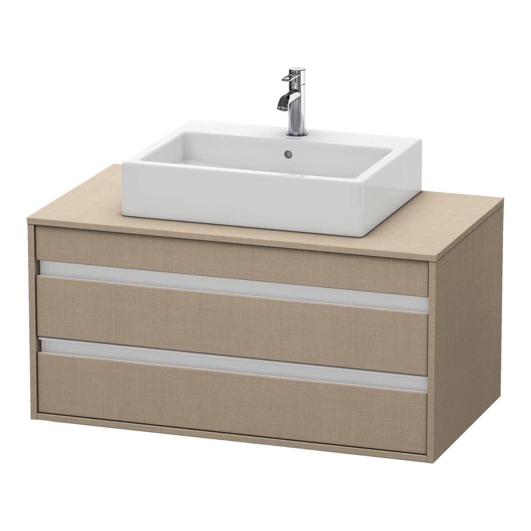 Duravit Ketho – Έπιπλο Νιπτήρα – 1000 mm, για κονσόλα, 2 συρτάρια, νιπτήρας κέντρο, μοντέλο KT6655 – Linen Matt, Decor (KT665507575)