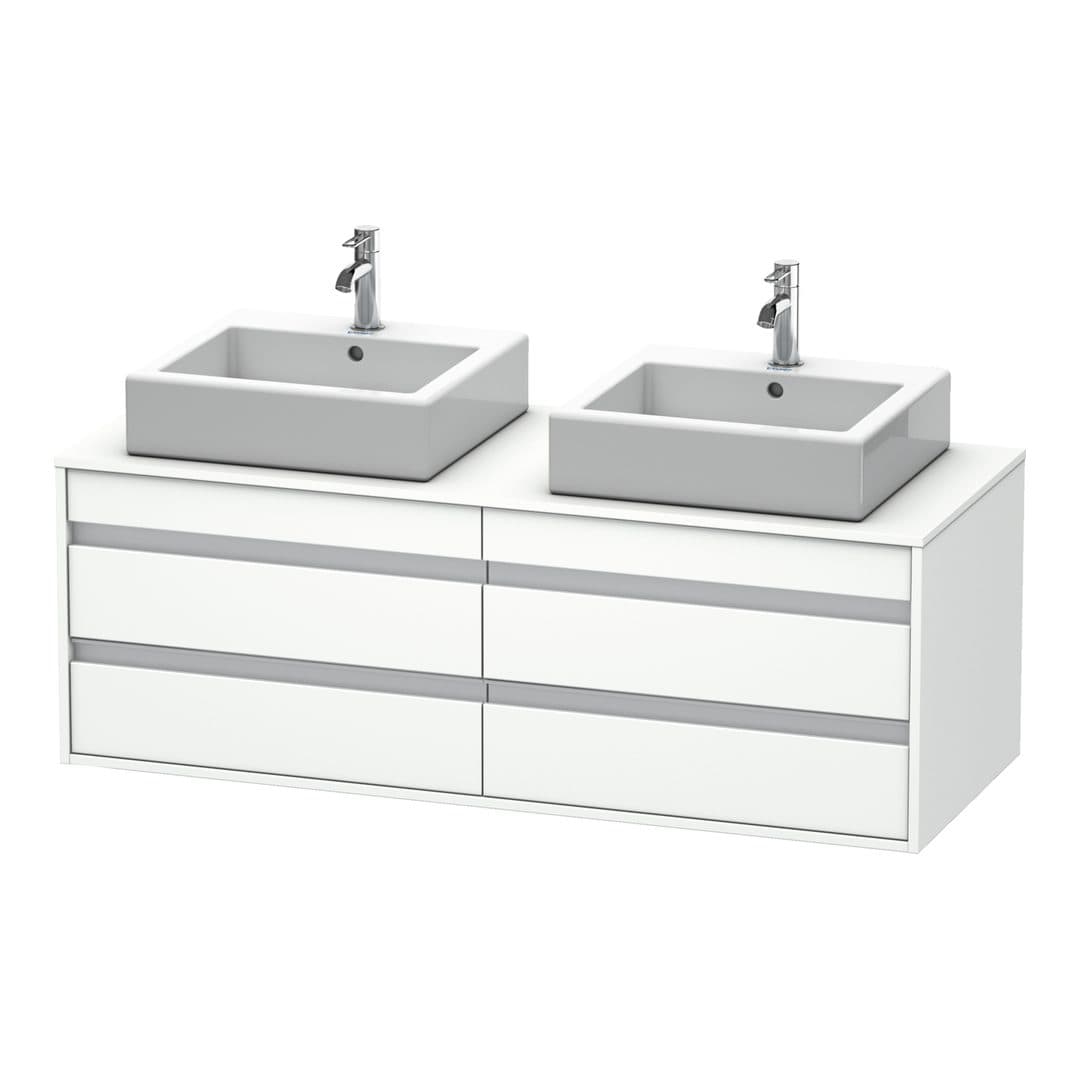 Duravit Ketho – Έπιπλο Νιπτήρα – 1400 mm, για κονσόλα, 4 συρτάρια, μοντέλο KT6657 – White Matt, Decor (KT6657B1818)