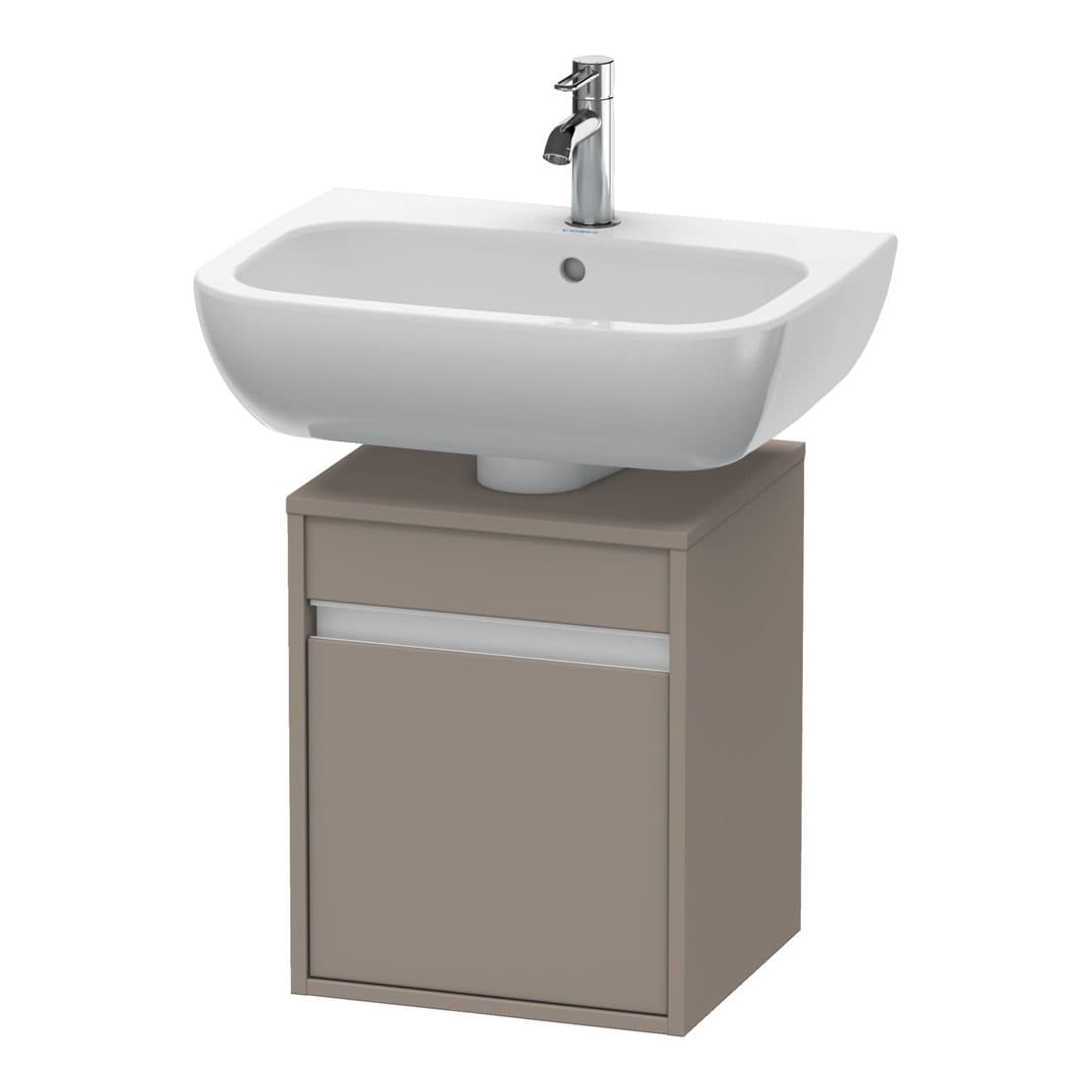 Duravit Ketho – Έπιπλο Νιπτήρα – 400 mm, 1 πόρτα, αριστερή, 400 x 360 x 496 mm – Basalte Matt, Decor (KT6658L4343)