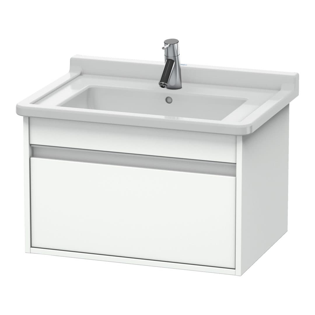 Duravit Ketho – Έπιπλο Νιπτήρα – 650 mm, 1 συρτάρι, νιπτήρας κέντρο, 650 x 455 x 410 mm – White Matt, Decor (KT666301818)