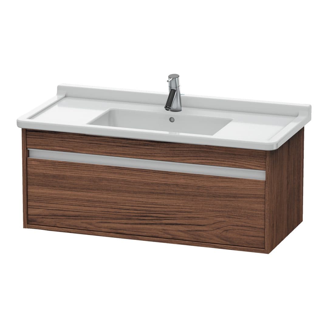 Duravit Ketho – Έπιπλο Νιπτήρα – 1000 mm, 1 συρτάρι, νιπτήρας κέντρο, 1000 x 455 x 410 mm, μοντέλο KT6665 – Walnut dark Matt, Decor (KT666502121)