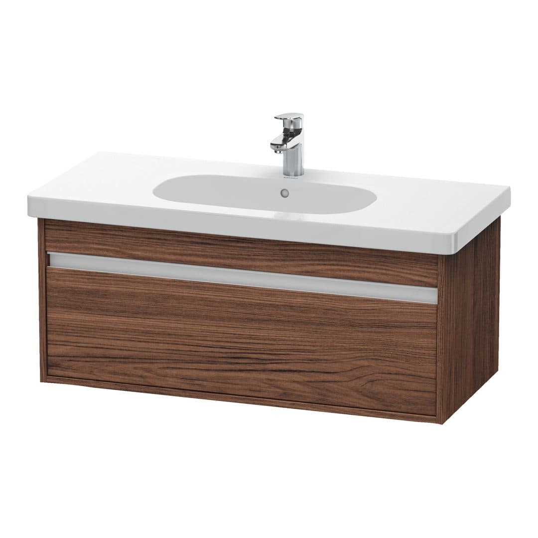 Duravit Ketho – Έπιπλο Νιπτήρα – 1000 mm, 1 συρτάρι, νιπτήρας κέντρο, 1000 x 455 x 410 mm, μοντέλο KT6668 – Walnut dark Matt, Decor (KT666802121)