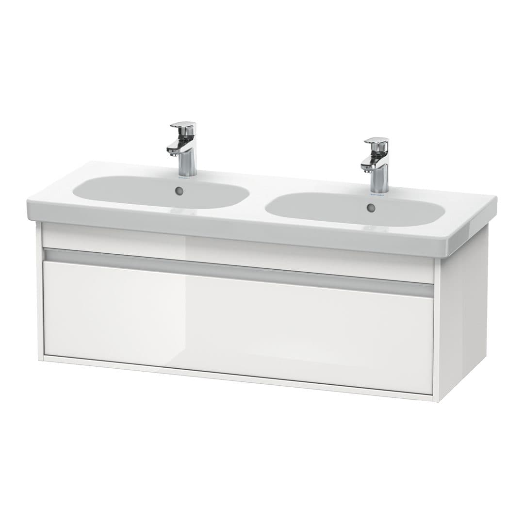 Duravit Ketho – Έπιπλο Νιπτήρα – 1150 mm, 1 συρτάρι, νιπτήρας κέντρο, 1150 x 455 x 410 mm – White High Gloss, Decor (KT666902222)