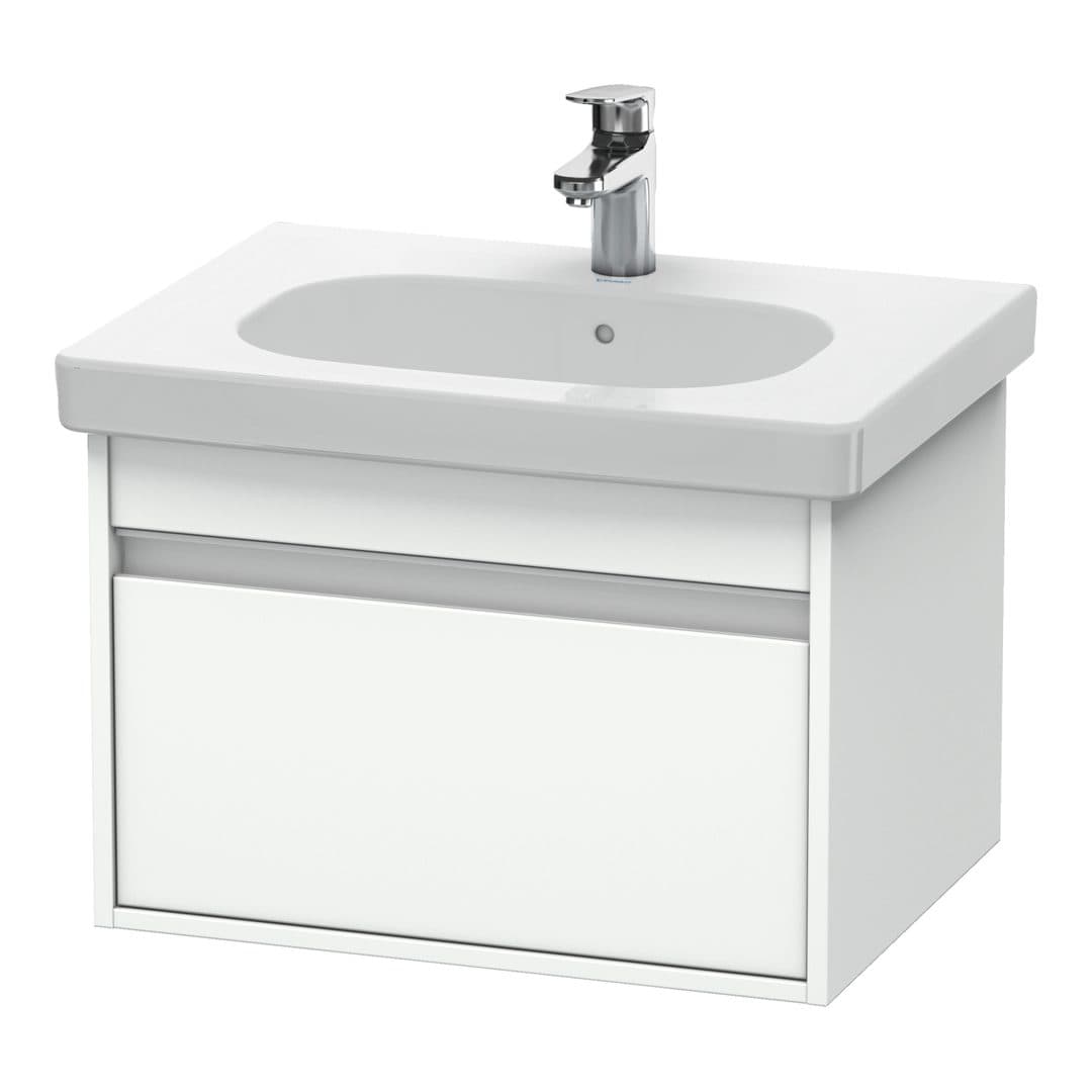 Duravit Ketho – Έπιπλο Νιπτήρα – 600 mm, 1 συρτάρι, νιπτήρας κέντρο, 600 x 455 x 410 mm – White Matt, Decor (KT667001818)