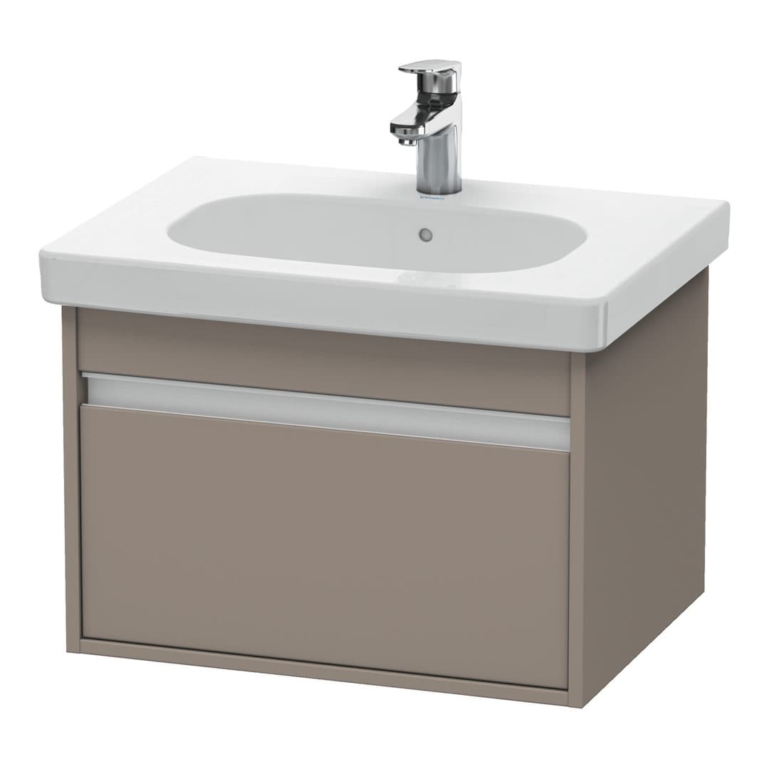 Duravit Ketho – Έπιπλο Νιπτήρα – 600 mm, 1 συρτάρι, νιπτήρας κέντρο, 600 x 455 x 410 mm – Basalte Matt, Decor (KT667004343)
