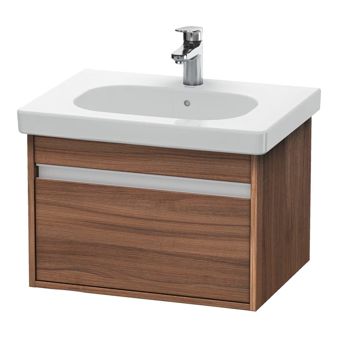 Duravit Ketho – Έπιπλο Νιπτήρα – 600 mm, 1 συρτάρι, νιπτήρας κέντρο, 600 x 455 x 410 mm – Walnut Matt, Decor (KT667007979)