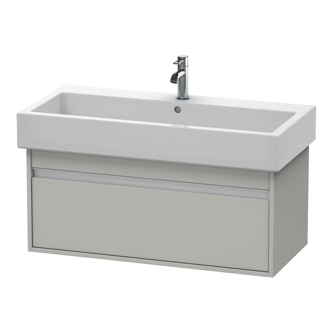 Duravit Ketho – Έπιπλο Νιπτήρα – 950 mm, 1 συρτάρι, νιπτήρας κέντρο – Concrete grey Matt, Decor (KT668800707)