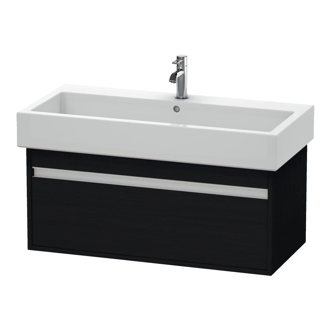Duravit Ketho – Έπιπλο Νιπτήρα – 950 mm, 1 συρτάρι, νιπτήρας κέντρο – Black oak Matt, Decor (KT668801616)