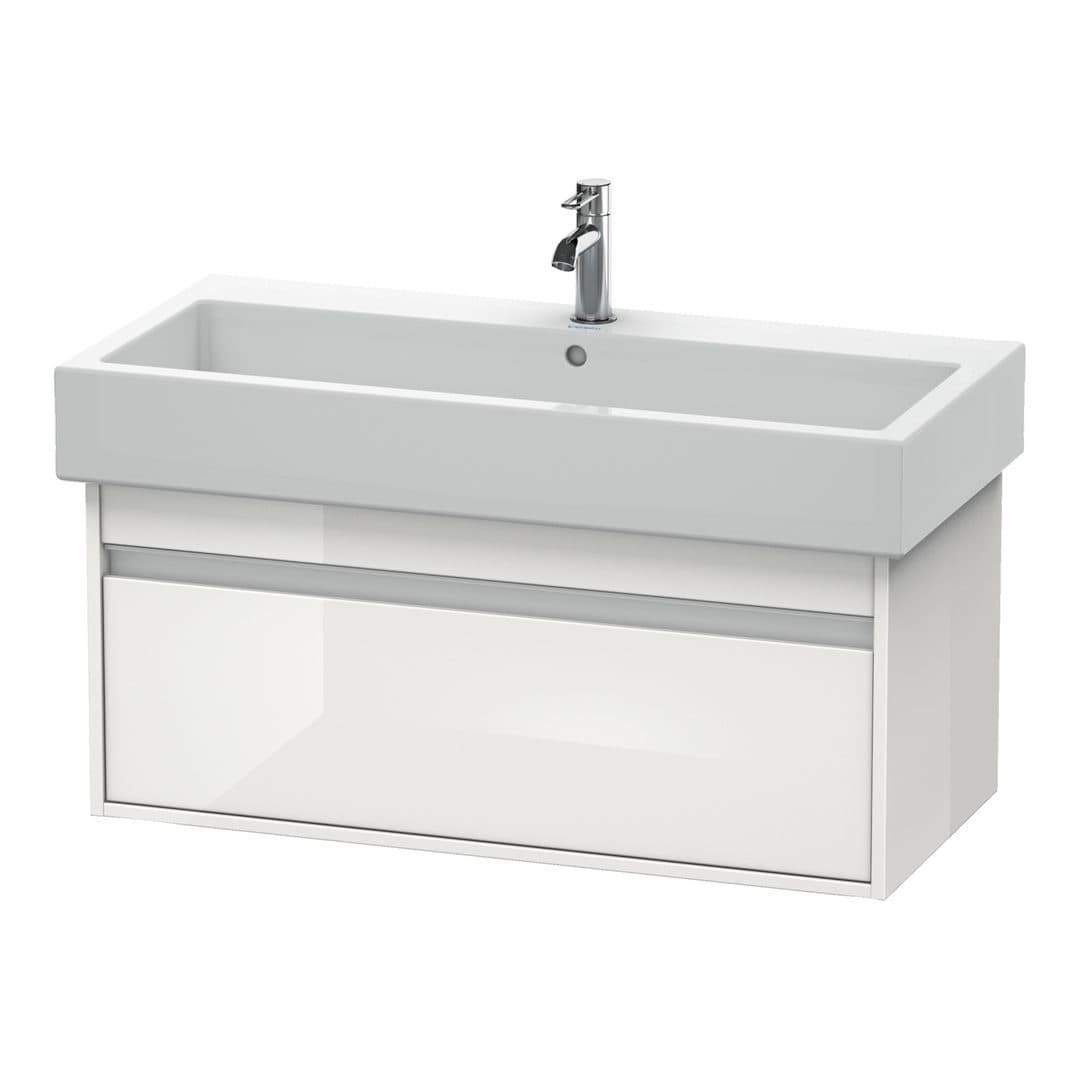 Duravit Ketho – Έπιπλο Νιπτήρα – 950 mm, 1 συρτάρι, νιπτήρας κέντρο – White High Gloss, Decor (KT668802222)