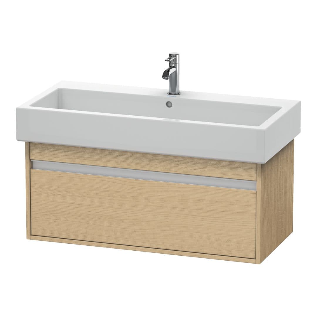 Duravit Ketho – Έπιπλο Νιπτήρα – 950 mm, 1 συρτάρι, νιπτήρας κέντρο – Natural oak, Decor (KT668803030)