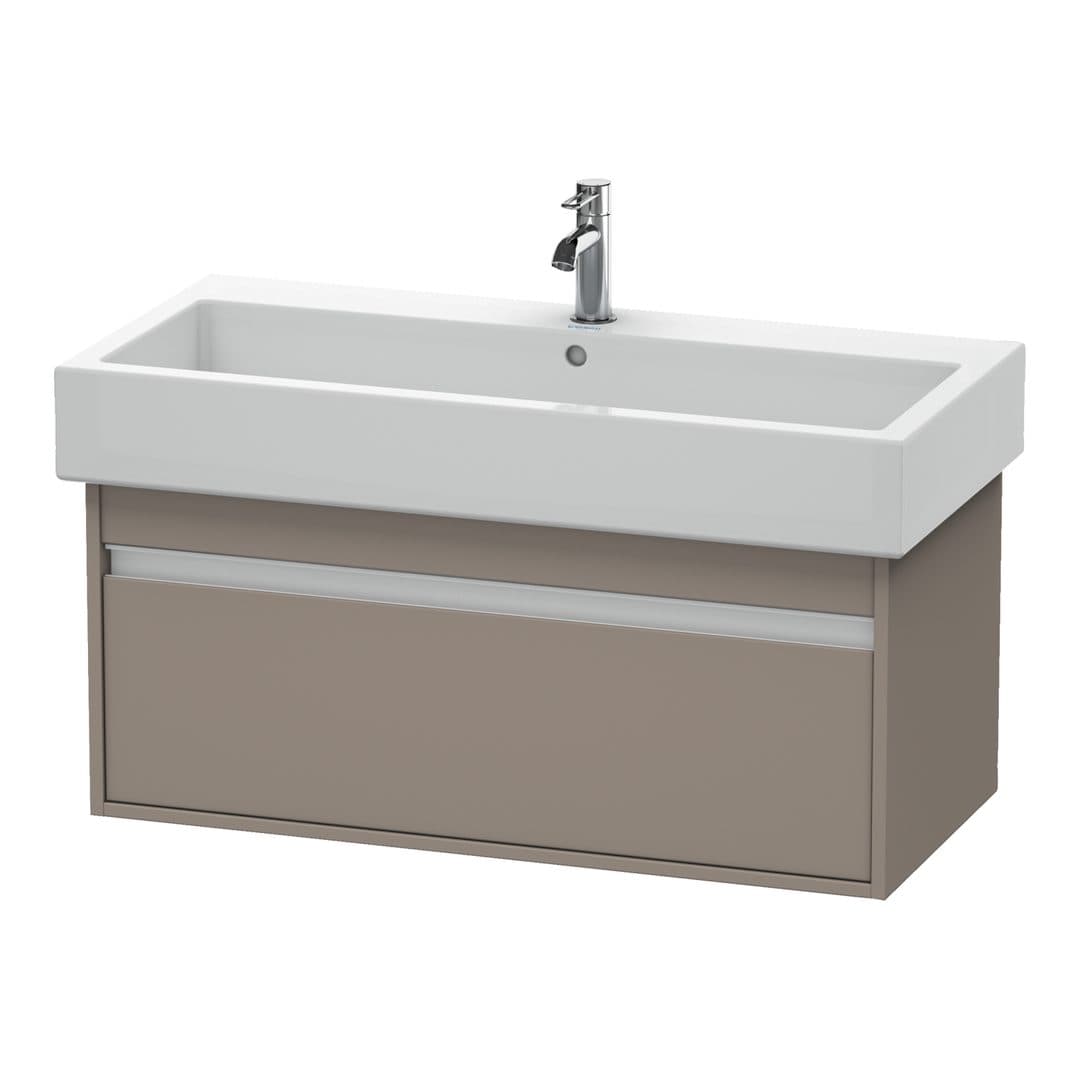 Duravit Ketho – Έπιπλο Νιπτήρα – 950 mm, 1 συρτάρι, νιπτήρας κέντρο – Basalte Matt, Decor (KT668804343)