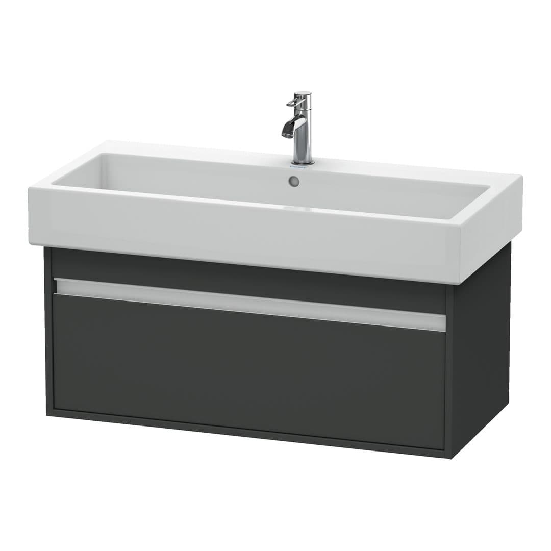 Duravit Ketho – Έπιπλο Νιπτήρα – 950 mm, 1 συρτάρι, νιπτήρας κέντρο – Graphite Matt, Decor (KT668804949)