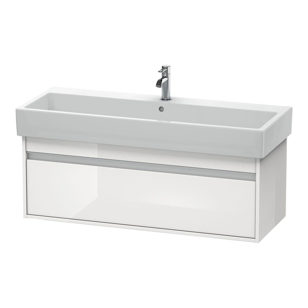 Duravit Ketho – Έπιπλο Νιπτήρα – 1150 mm, 1 συρτάρι, νιπτήρας κέντρο, 1150 x 440 x 410 mm – White High Gloss, Decor (KT668902222)