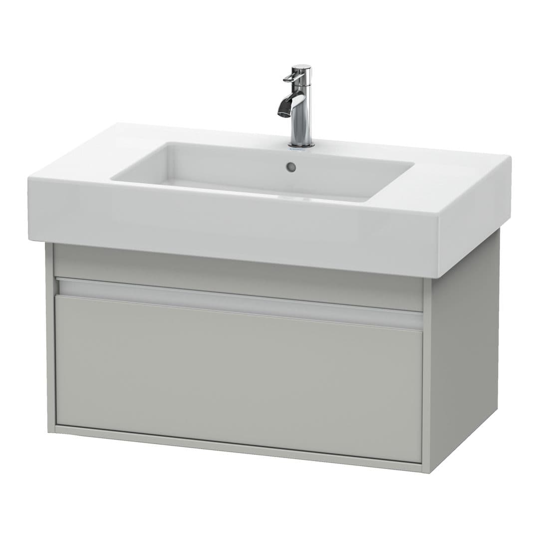 Duravit Ketho – Έπιπλο Νιπτήρα – 800 mm, 1 συρτάρι, νιπτήρας κέντρο, 800 x 455 x 410 mm, μοντέλο KT6690 – Concrete grey Matt, Decor (KT669000707)