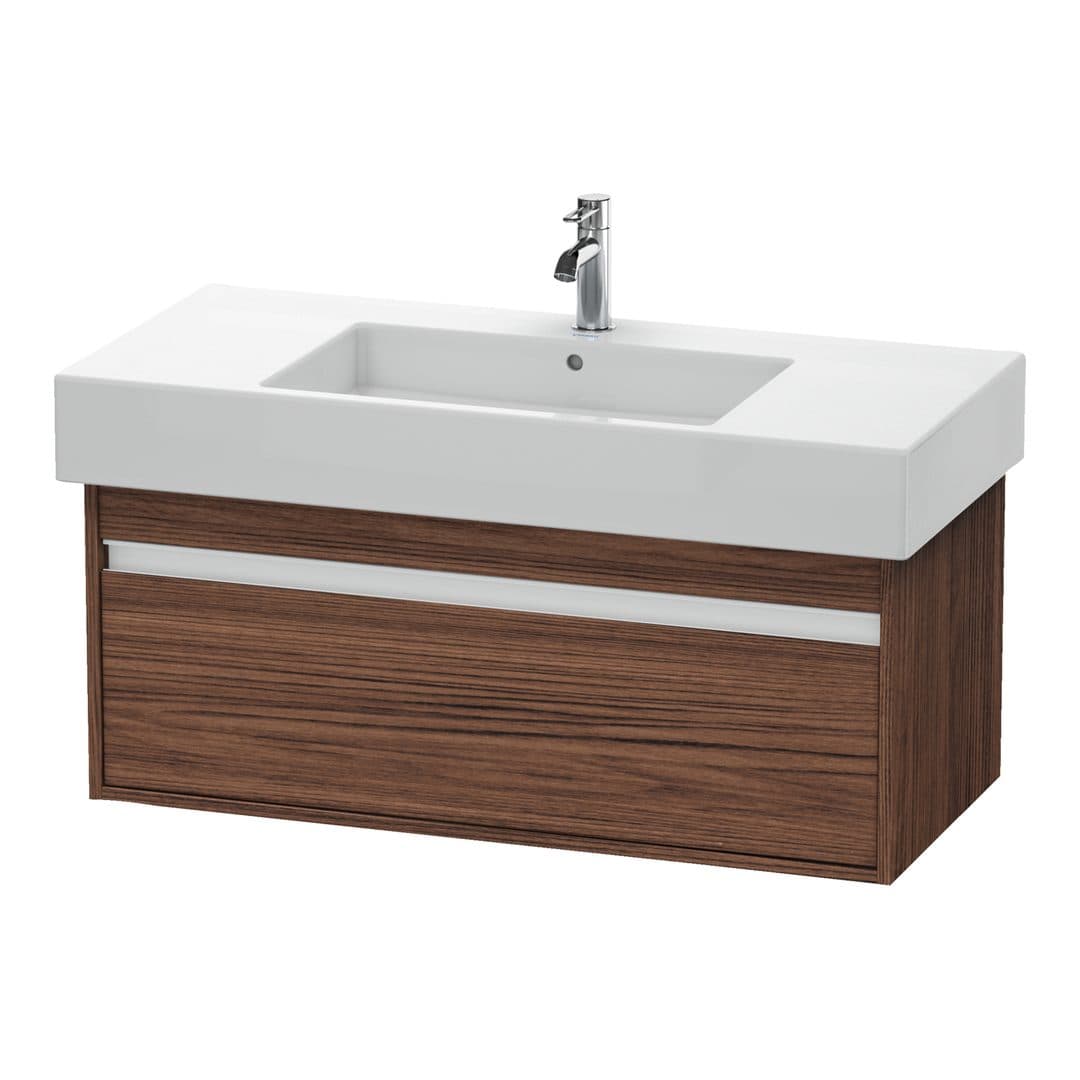 Duravit Ketho – Έπιπλο Νιπτήρα – 1000 mm, 1 συρτάρι, νιπτήρας κέντρο, 1000 x 455 x 410 mm, μοντέλο KT6691 – Walnut dark Matt, Decor (KT669102121)