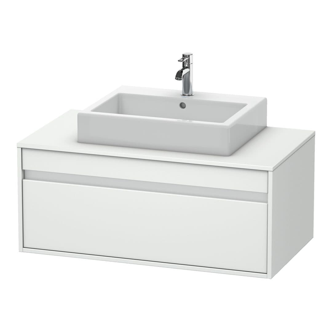 Duravit Ketho – Έπιπλο Νιπτήρα – 1000 mm, για κονσόλα, 1 συρτάρι, νιπτήρας κέντρο, μοντέλο KT6695 – White Matt, Decor (KT669501818)