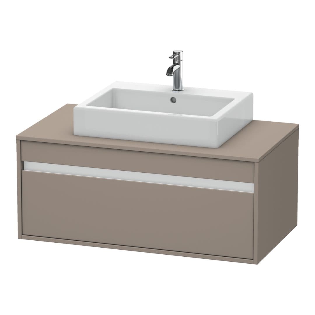 Duravit Ketho – Έπιπλο Νιπτήρα – 1000 mm, για κονσόλα, 1 συρτάρι, νιπτήρας κέντρο, μοντέλο KT6695 – Basalte Matt, Decor (KT669504343)