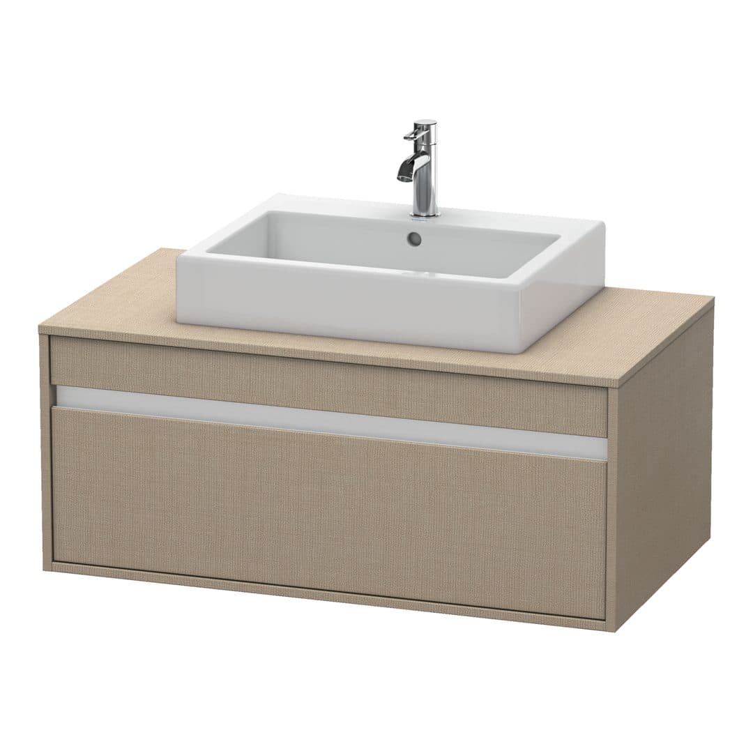 Duravit Ketho – Έπιπλο Νιπτήρα – 1000 mm, για κονσόλα, 1 συρτάρι, νιπτήρας κέντρο, μοντέλο KT6695 – Linen Matt, Decor (KT669507575)