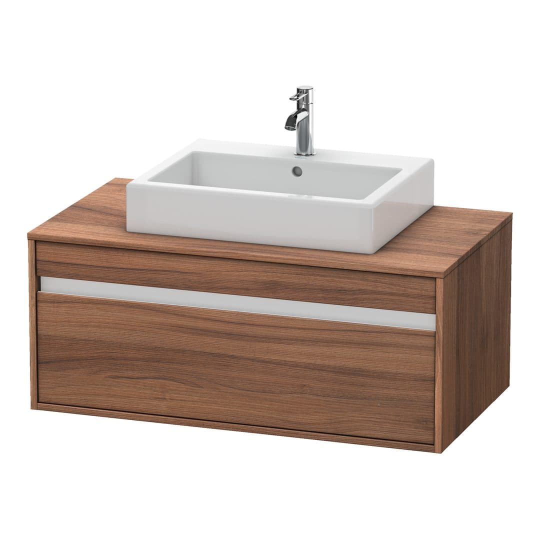 Duravit Ketho – Έπιπλο Νιπτήρα – 1000 mm, για κονσόλα, 1 συρτάρι, νιπτήρας κέντρο, μοντέλο KT6695 – Walnut Matt, Decor (KT669507979)
